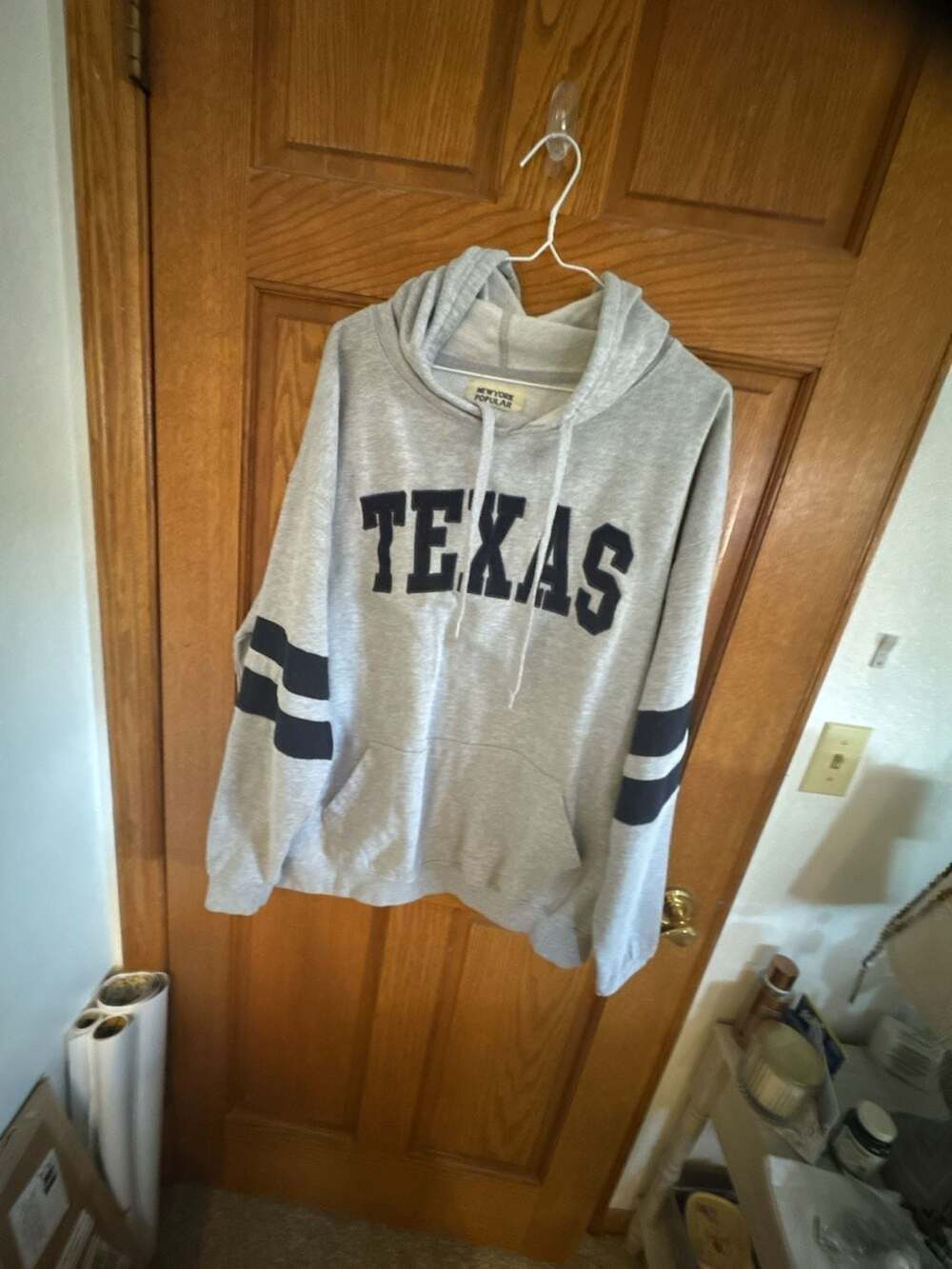 New York Popular Texas Fleece Hoodie Grey 2XL